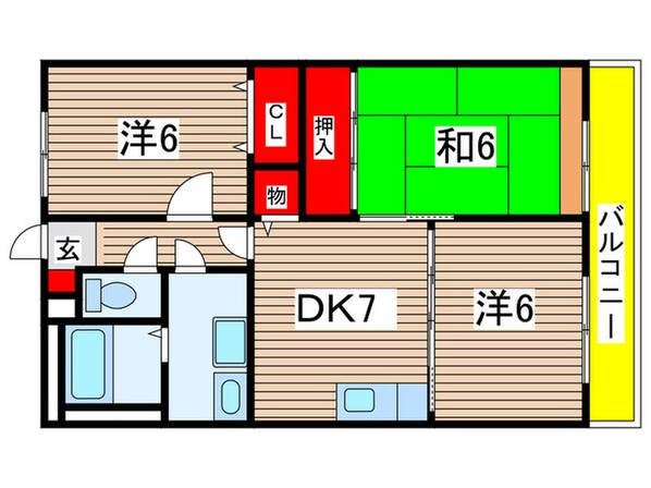 ト－クハウスⅢの物件間取画像